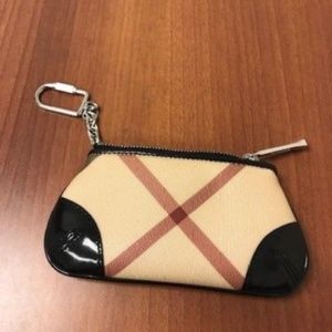 Burberry wallet card holder key ring chain
